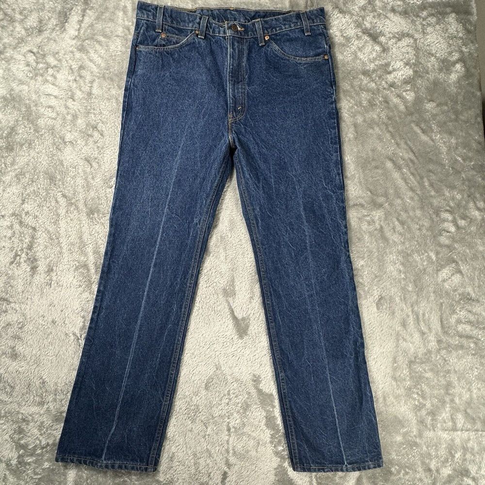 Vintage 90s‎ Levi's Orange Tab 517 Denim Blue Jeans 38x30 (38x32) Made In USA